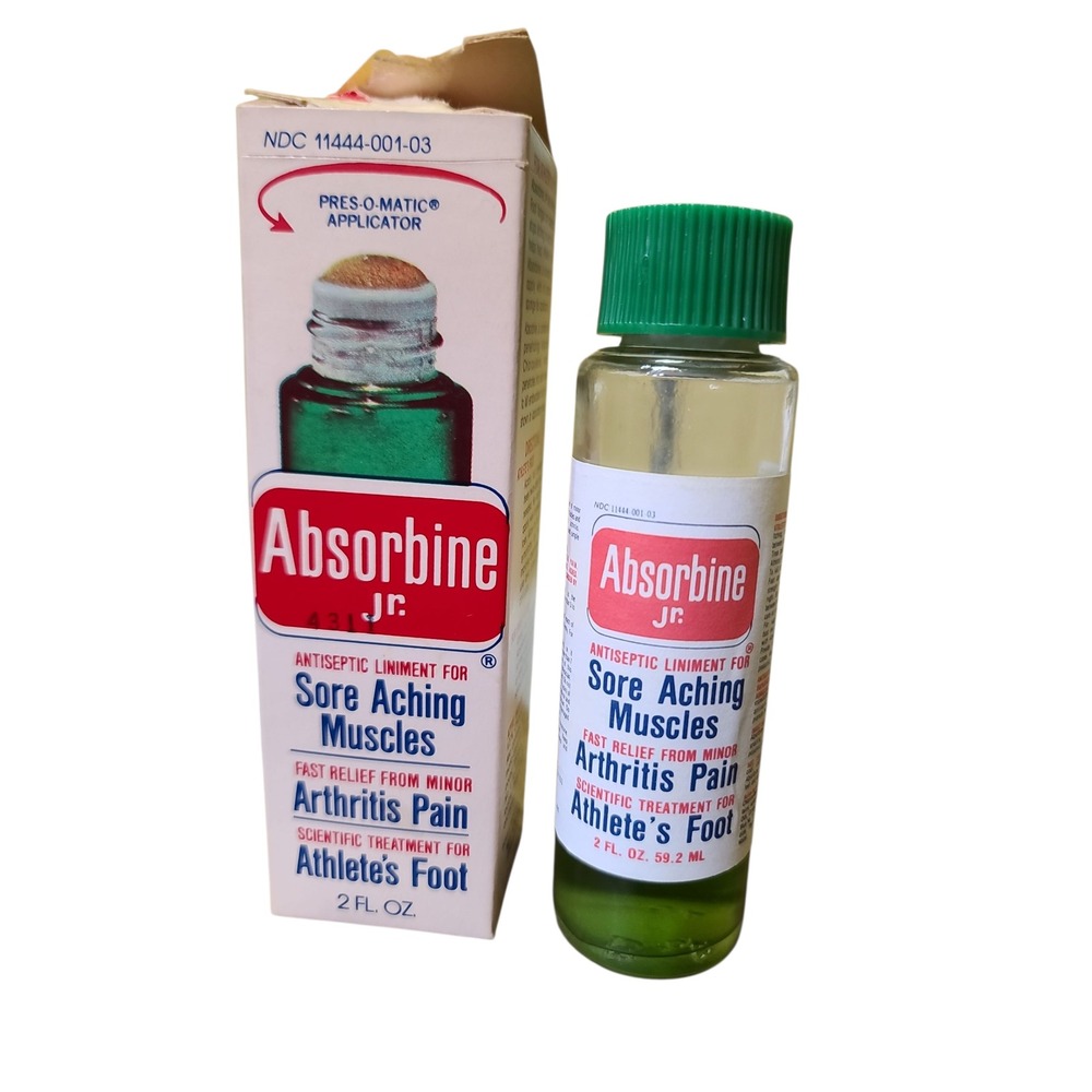 Absorbine Jr Antiseptic Liniment for Sore Aching Muscles Pain Athlete's Foot VTG